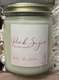 Pink Sugar 100% Soy Candle Pink Candle Fragrance: Vanilla, Red Raspberries, Cotton Candy, Lemon Drops